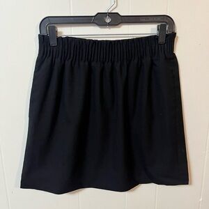JCrew Black Lined Skirt Elastic Waist Sz 4